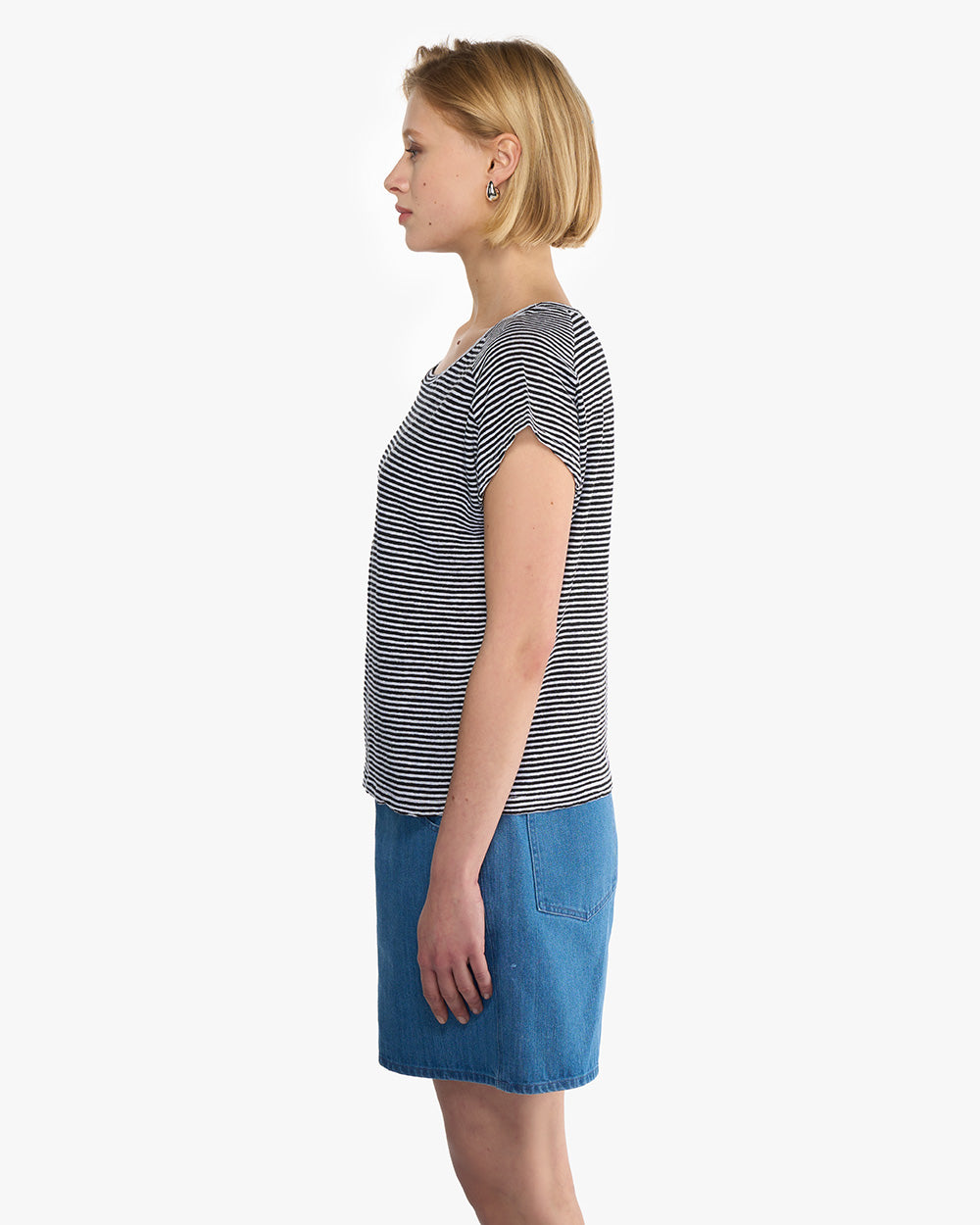Sadie stripe | T-Shirt | Leinen