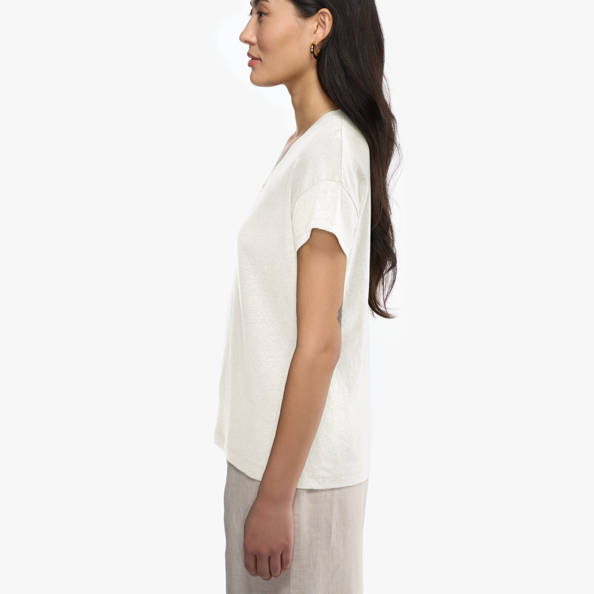 Elva solid | T-Shirt | Leinen