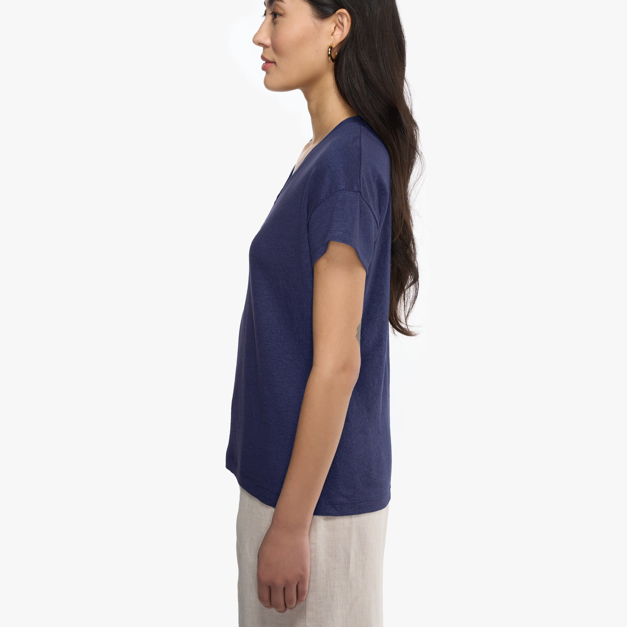 Elva solid | T-Shirt | Leinen